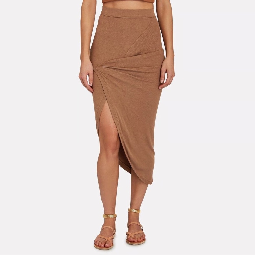ALIX NYC Tan Midi Skirt